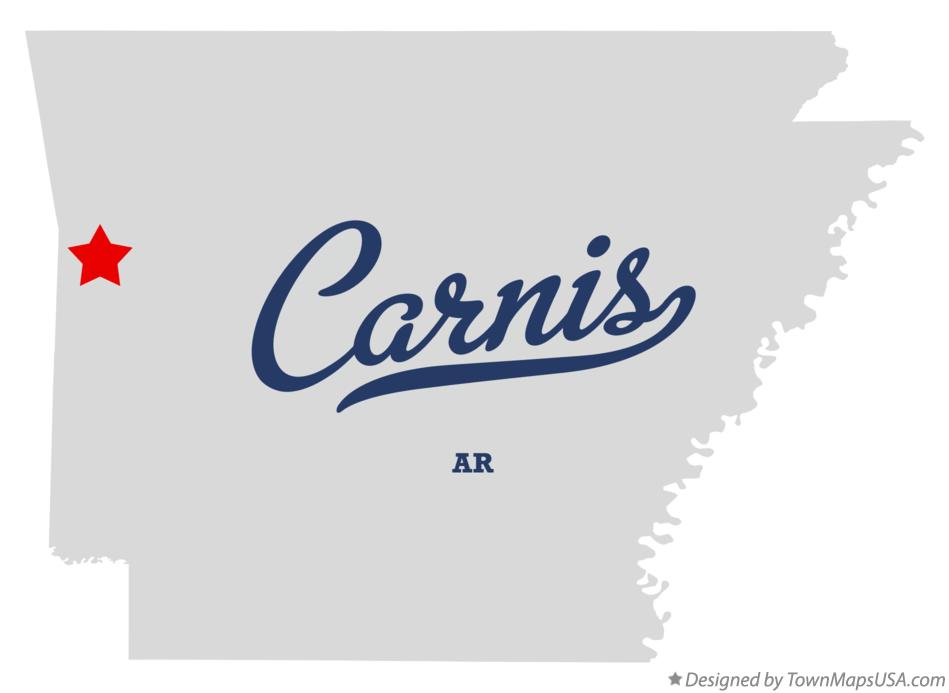 Map of Carnis Arkansas AR