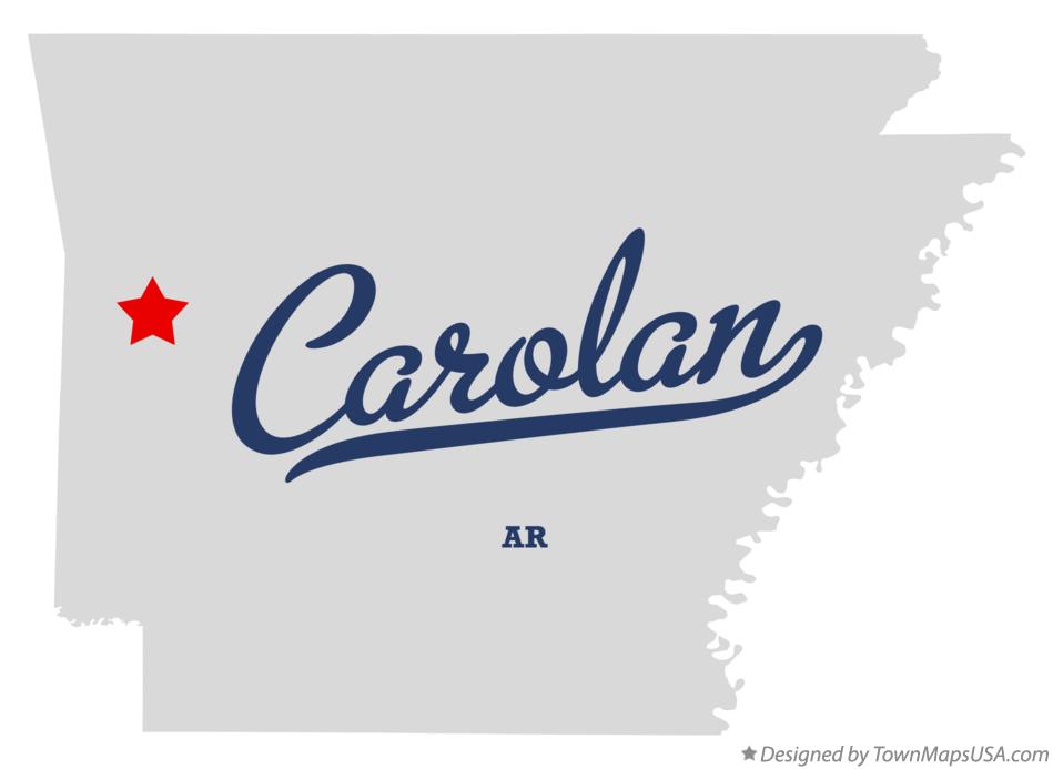 Map of Carolan Arkansas AR