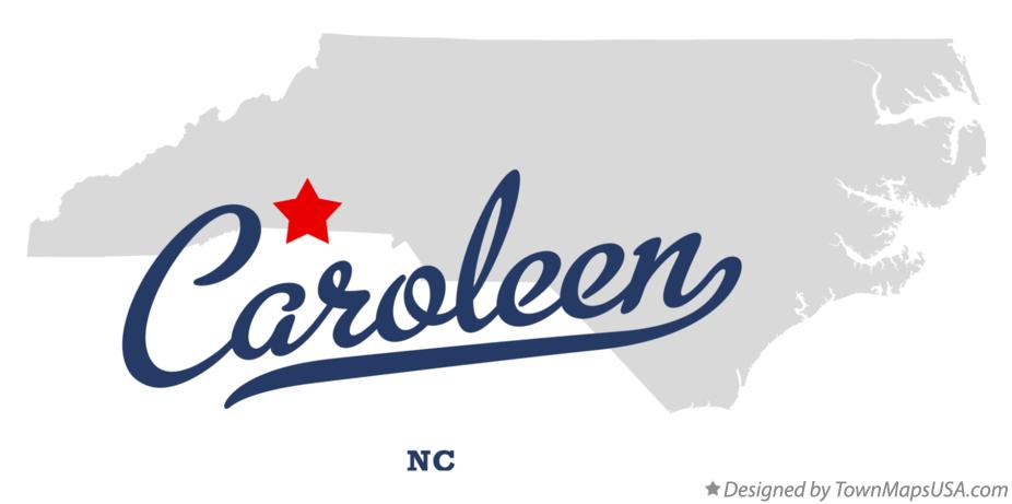 Map of Caroleen North Carolina NC
