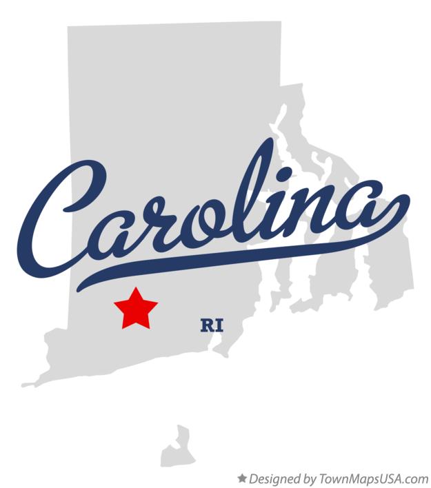 Map of Carolina Rhode Island RI