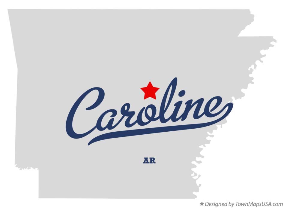 Map of Caroline Arkansas AR