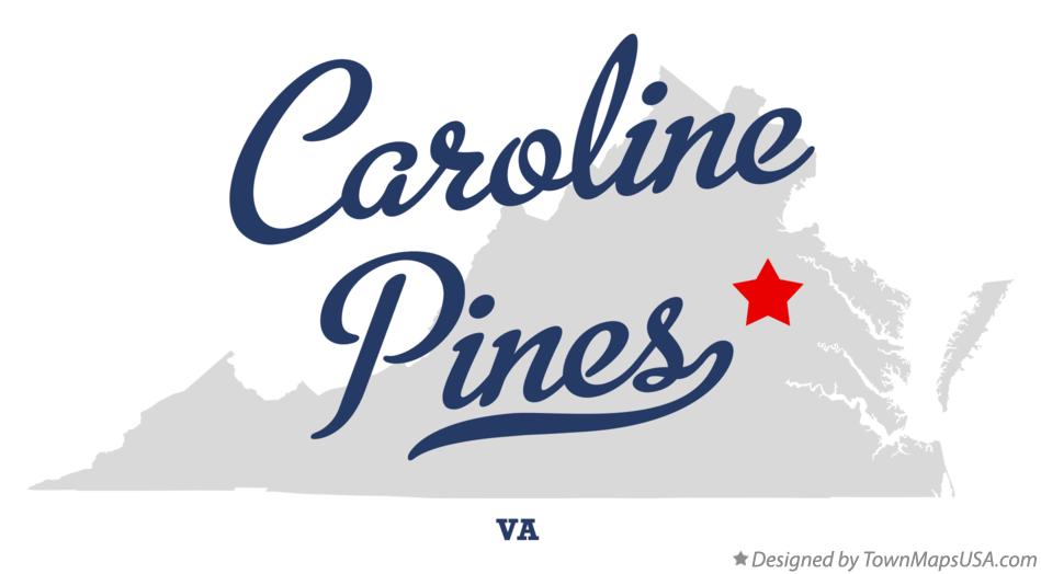 Map of Caroline Pines Virginia VA