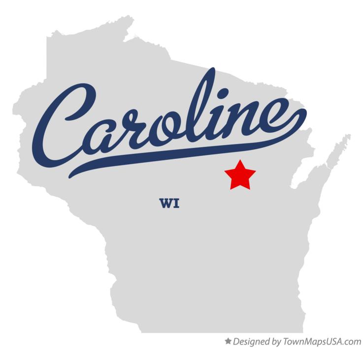Map of Caroline Wisconsin WI