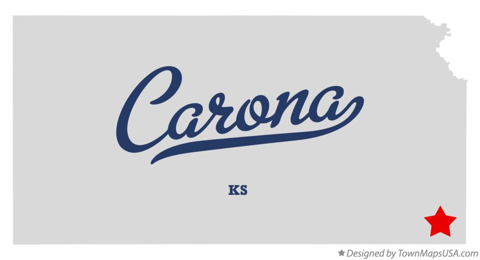 Map of Carona Kansas KS