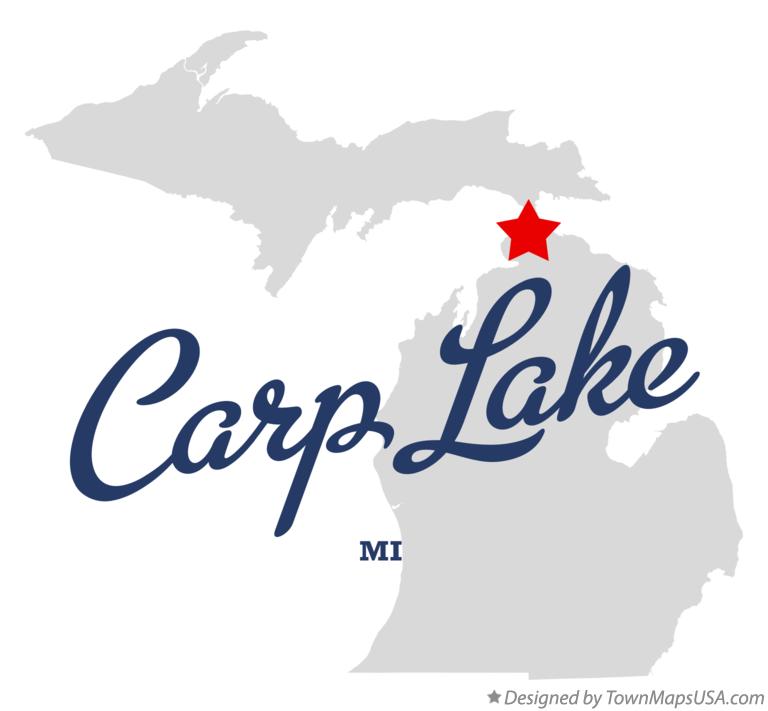 Map of Carp Lake Michigan MI