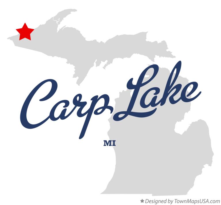 Map of Carp Lake Michigan MI