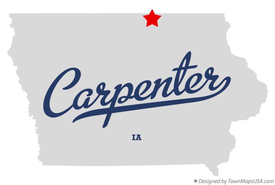 Map of Carpenter Iowa IA