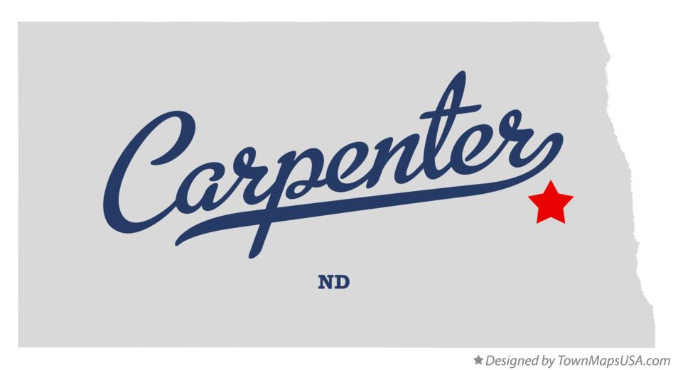 Map of Carpenter North Dakota ND