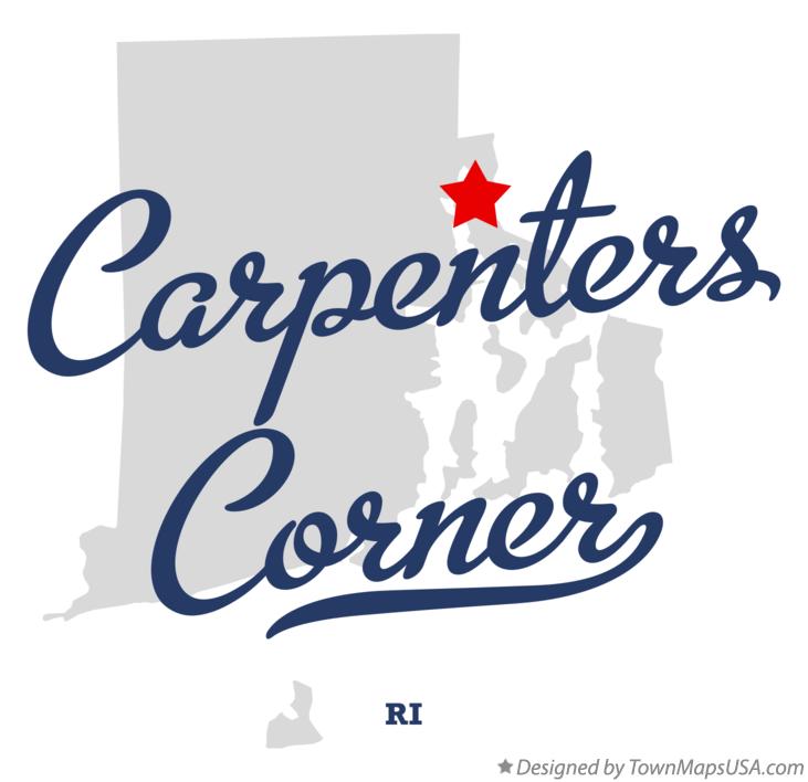 Map of Carpenters Corner Rhode Island RI