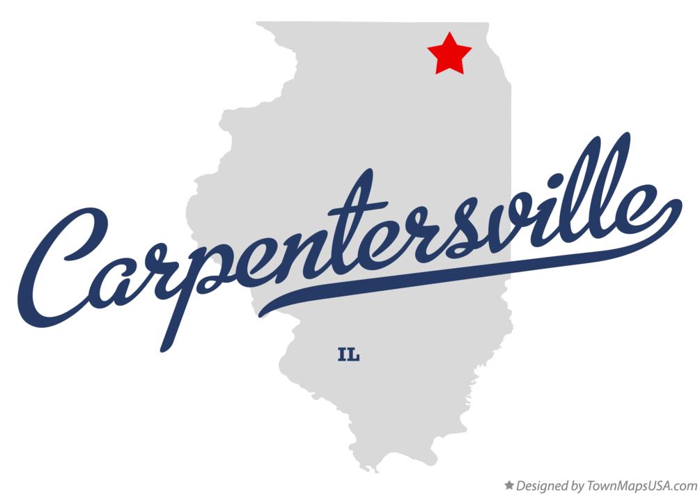 Map of Carpentersville Illinois IL