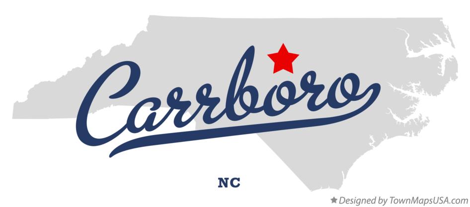 Map of Carrboro North Carolina NC