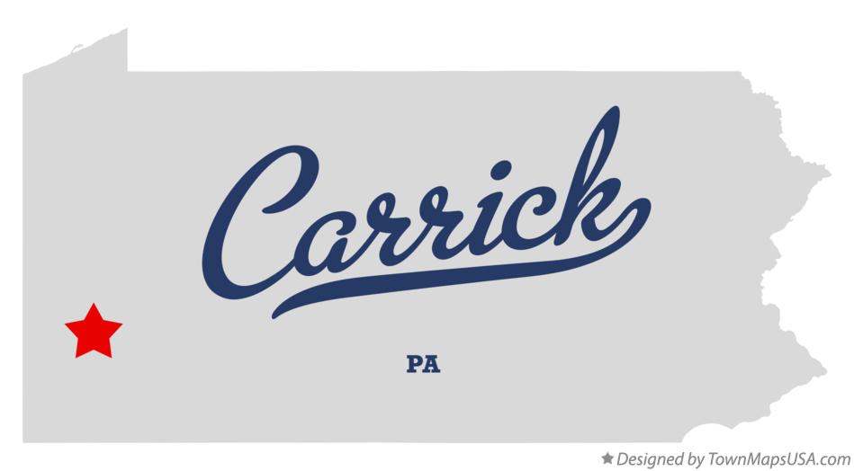 Map of Carrick Pennsylvania PA