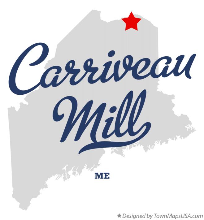 Map of Carriveau Mill Maine ME