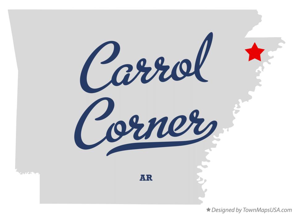 Map of Carrol Corner Arkansas AR