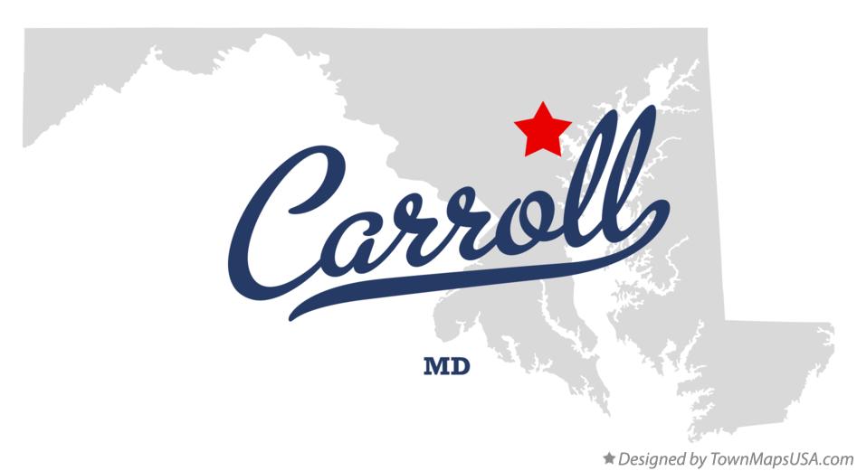 Map of Carroll Maryland MD