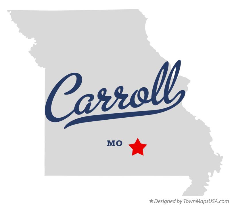 Map of Carroll Missouri MO