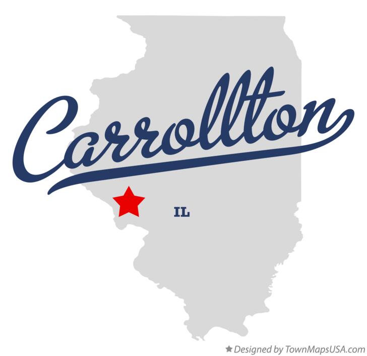 Map of Carrollton Illinois IL