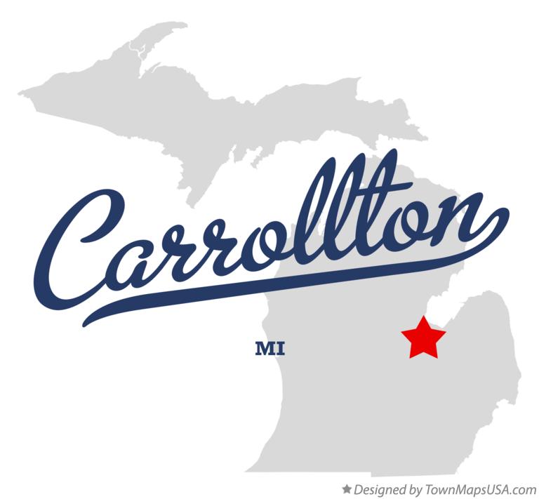 Map of Carrollton Michigan MI