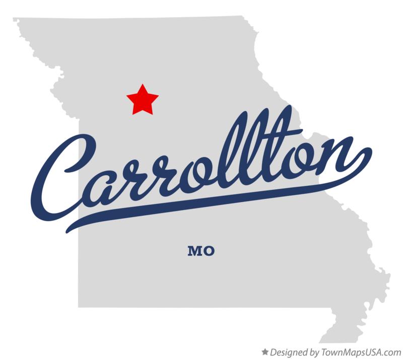 Map of Carrollton Missouri MO