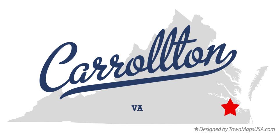 Map of Carrollton Virginia VA