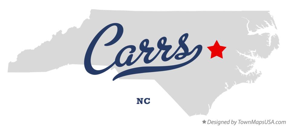 Map of Carrs North Carolina NC
