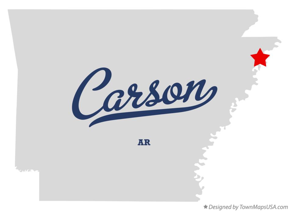 Map of Carson Arkansas AR