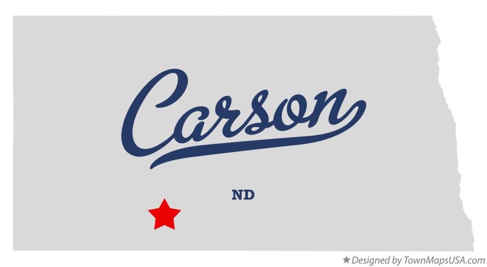 Map of Carson North Dakota ND