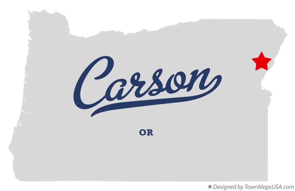 Map of Carson Oregon OR