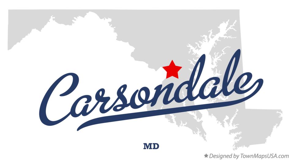 Map of Carsondale Maryland MD