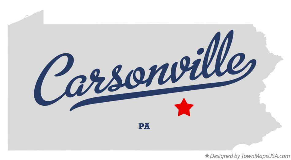 Map of Carsonville Pennsylvania PA