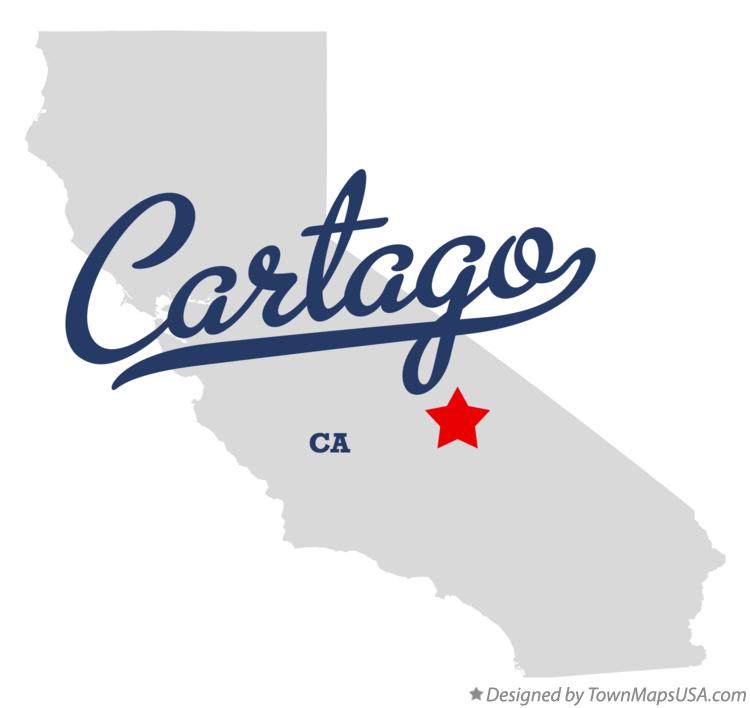 Map of Cartago California CA