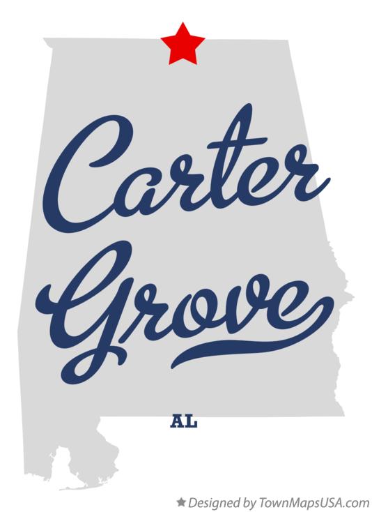 Map of Carter Grove Alabama AL