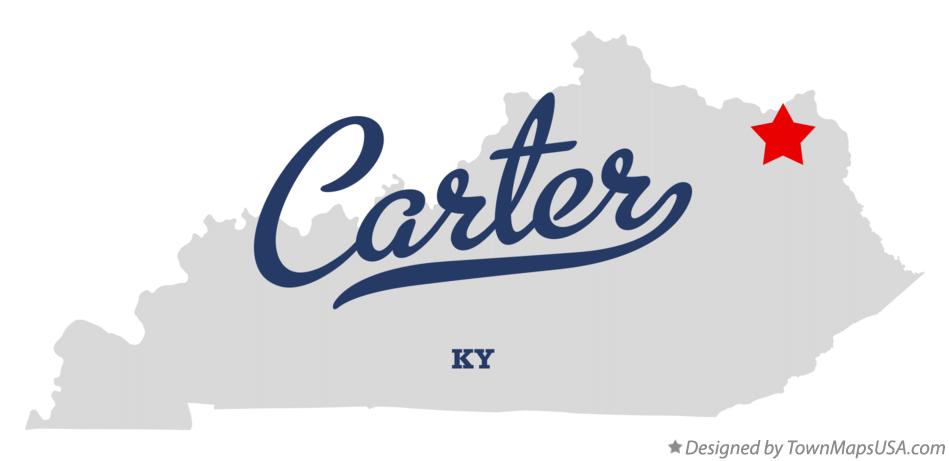 Map of Carter Kentucky KY