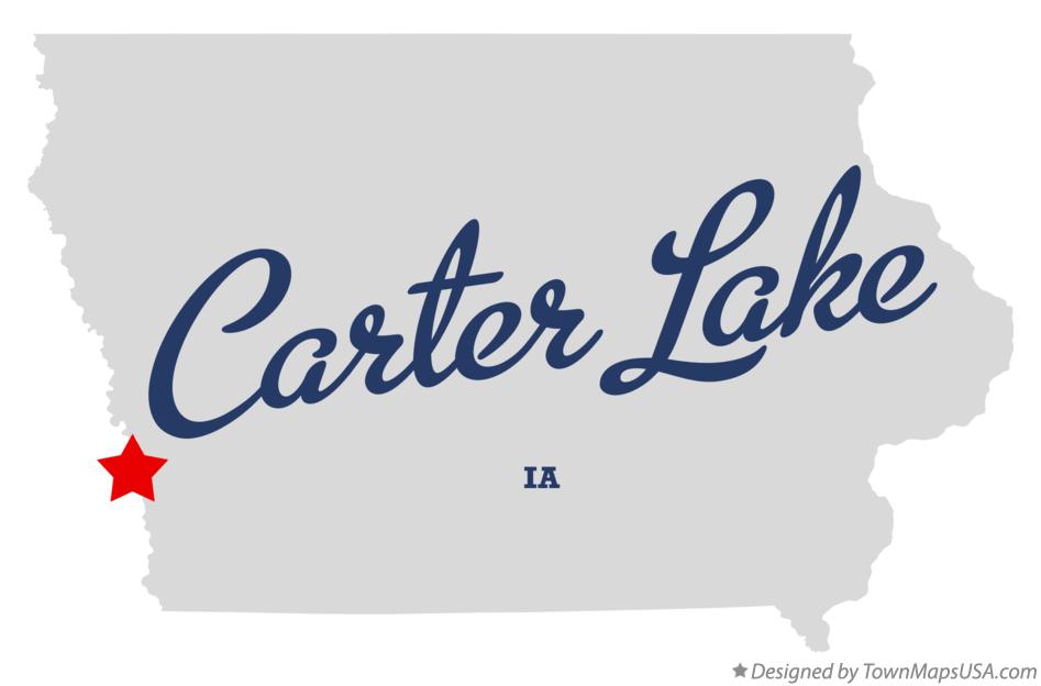 Map of Carter Lake Iowa IA
