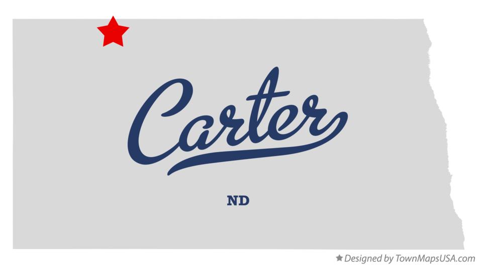 Map of Carter North Dakota ND