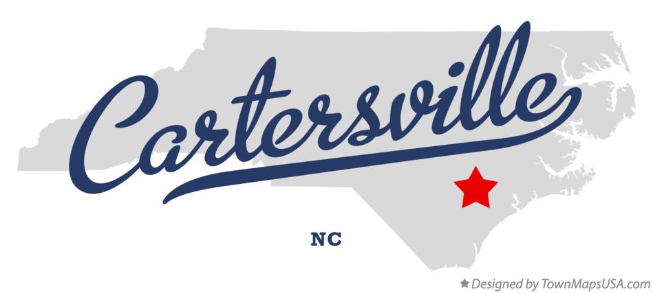 Map of Cartersville North Carolina NC