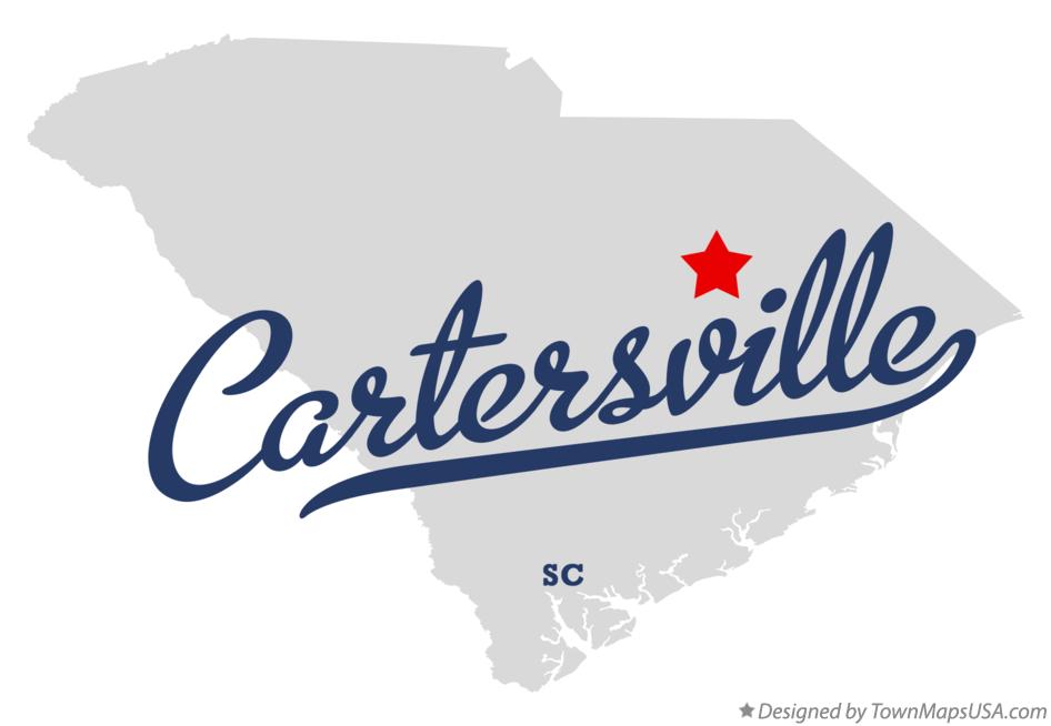 Map of Cartersville South Carolina SC