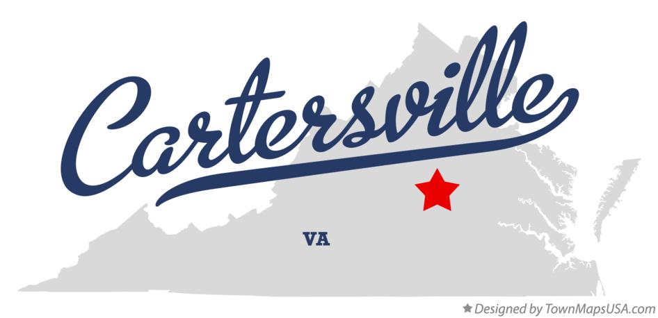 Map of Cartersville Virginia VA
