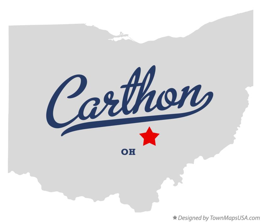 Map of Carthon Ohio OH