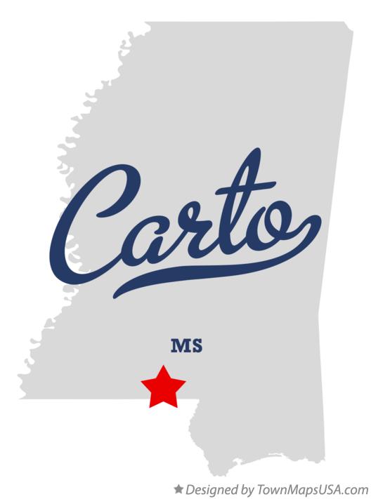 Map of Carto Mississippi MS