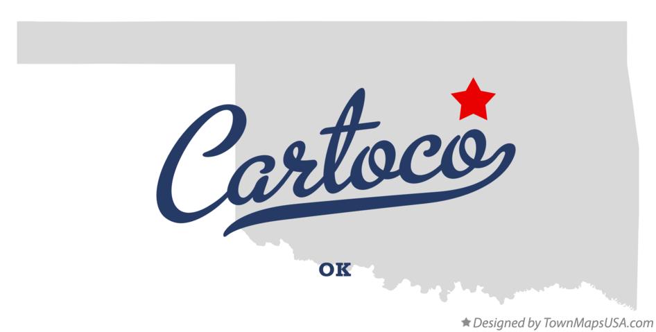 Map of Cartoco Oklahoma OK