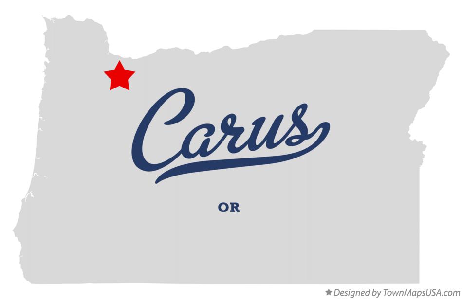 Map of Carus Oregon OR