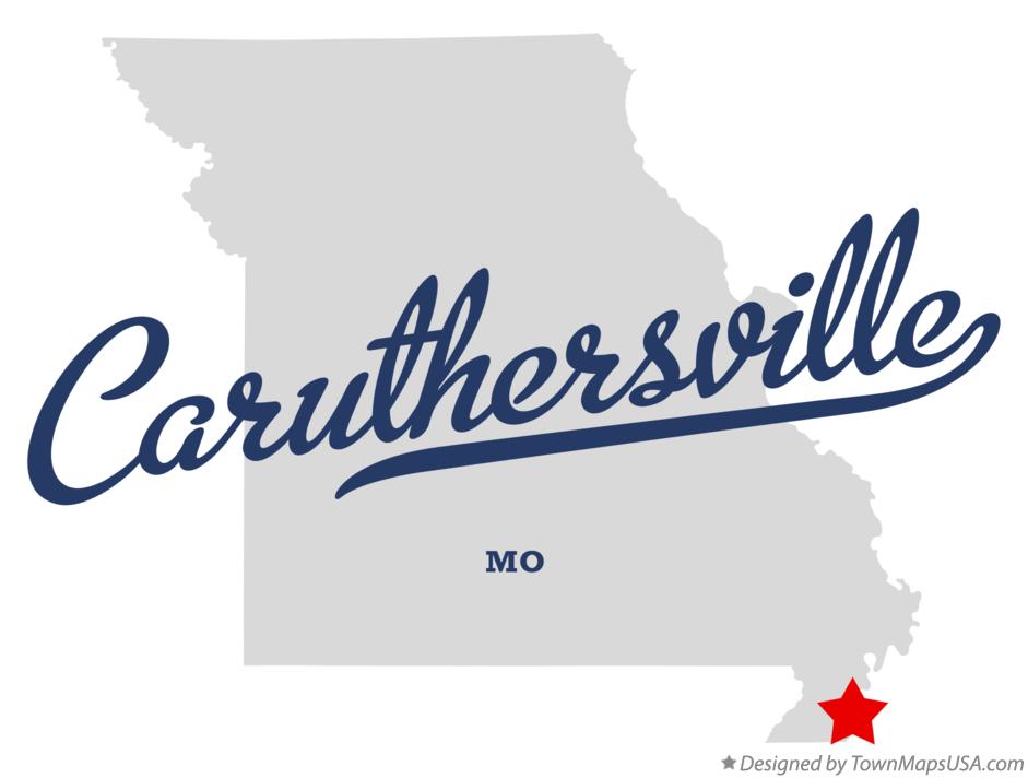 Map of Caruthersville Missouri MO