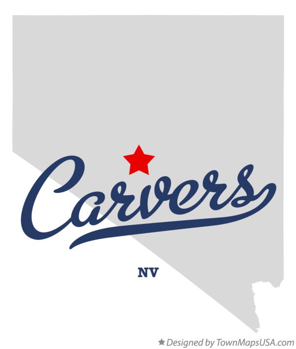 Map of Carvers Nevada NV