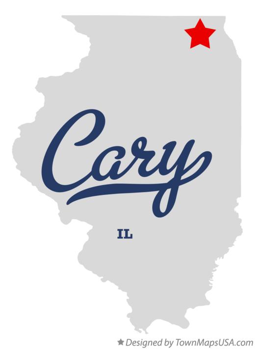 Map of Cary Illinois IL