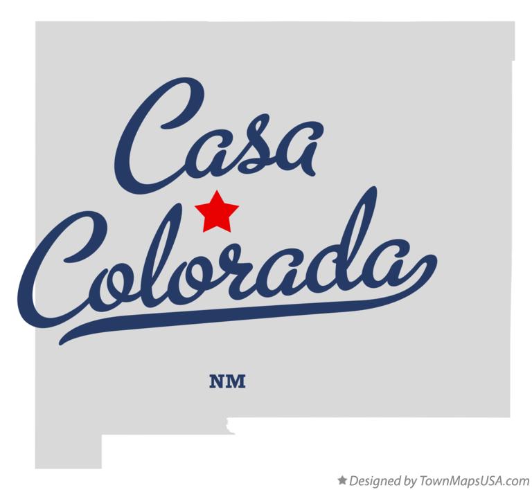 Map of Casa Colorada New Mexico NM