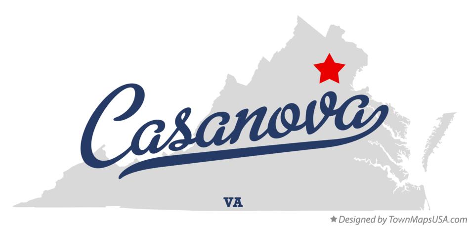 Map of Casanova Virginia VA