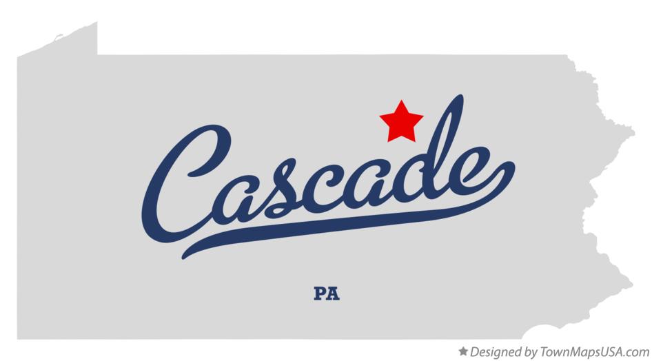 Map of Cascade Pennsylvania PA