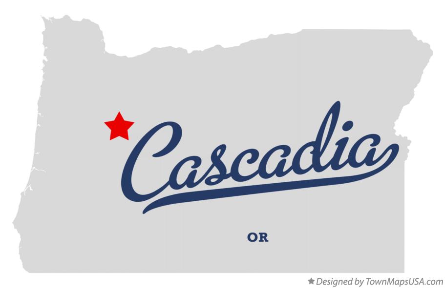 Map of Cascadia Oregon OR