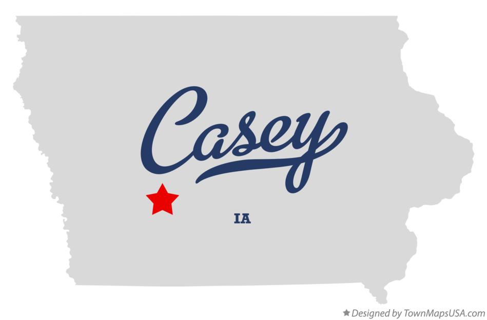 Map of Casey Iowa IA